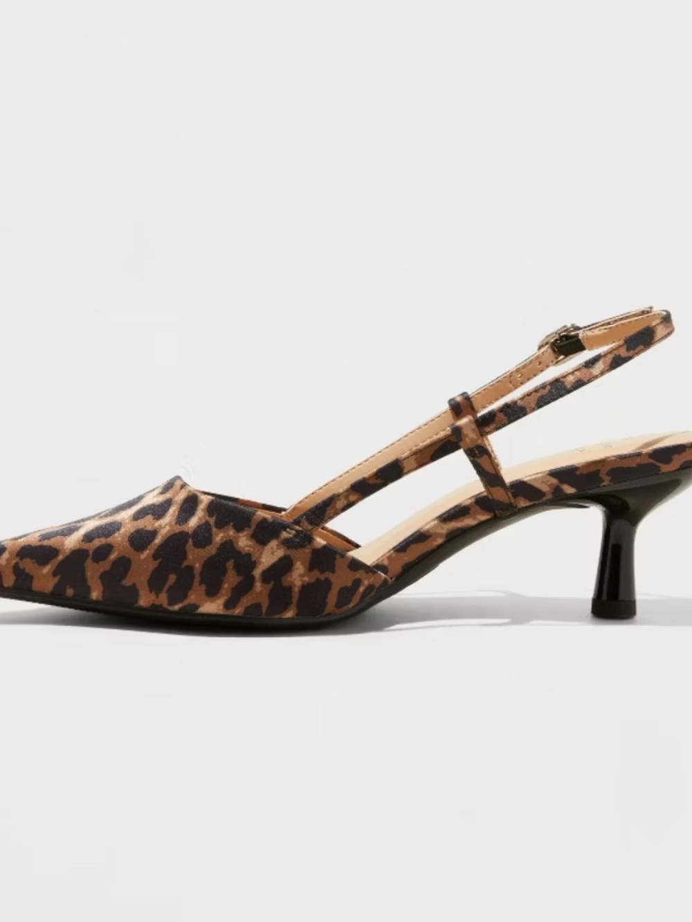 A New Day Annette Satin Slingback Kitten Heels - Size 11M - Picture 2 of 9
